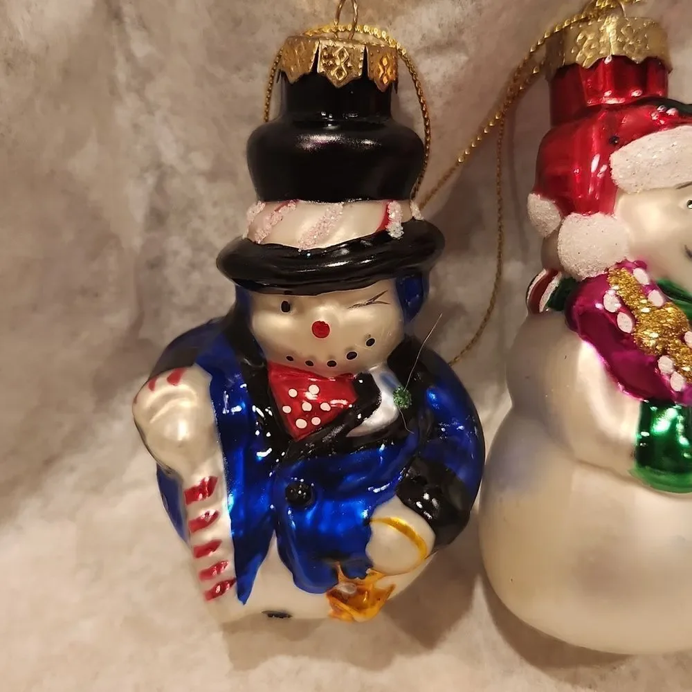 Snowman Christmas Ornaments Set of 4